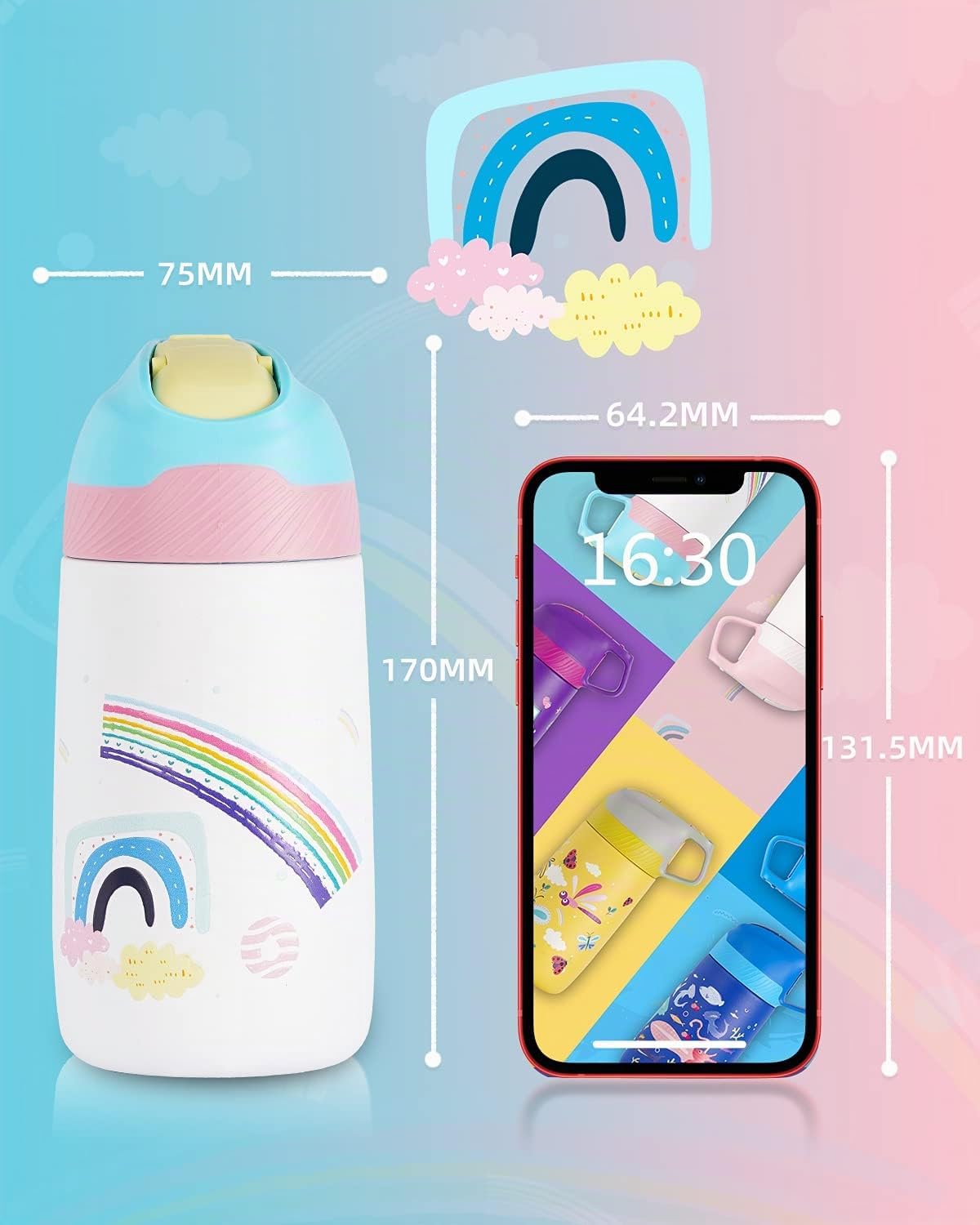 Gourde Isotherme Enfant FJbottle – Avec Paille