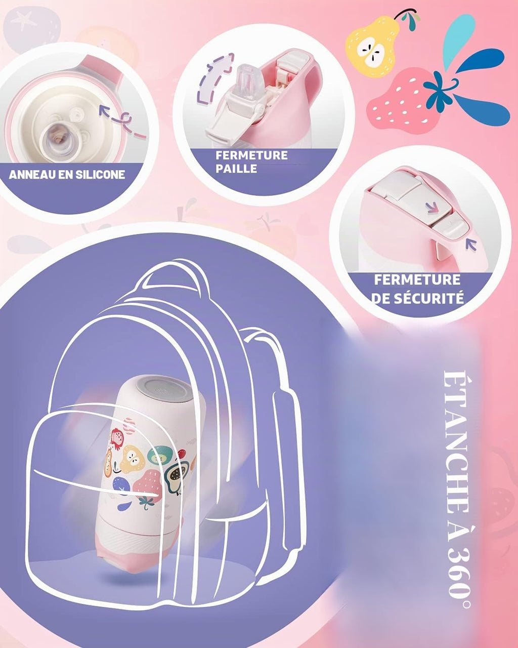 Gourde Isotherme Enfant FJbottle – Avec Paille