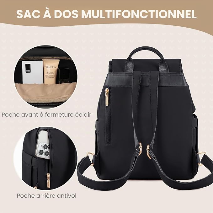 Sac à dos femme LOVEVOOK 2-en-1 – Léger et pratique