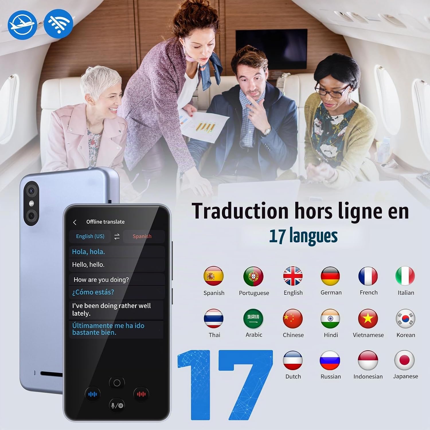 Traducteur vocal instantané QDOJC – Écran tactile