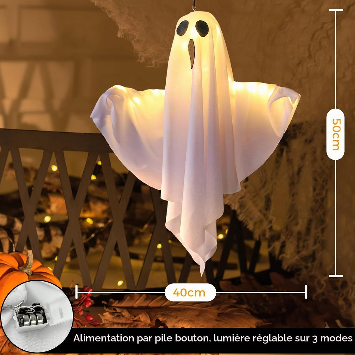 Fantômes à suspendre Halloween - photo supplémentaire