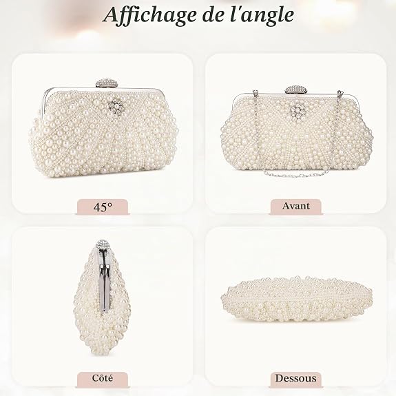 Pochette de soirée BAIGIO – Chaîne détachable