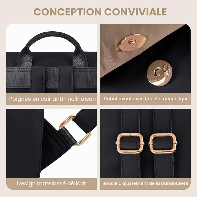 Sac à dos femme LOVEVOOK 2-en-1 – Léger et pratique
