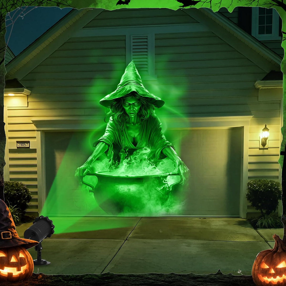 Projecteur Laser Halloween Sorcière - photo supplémentaire