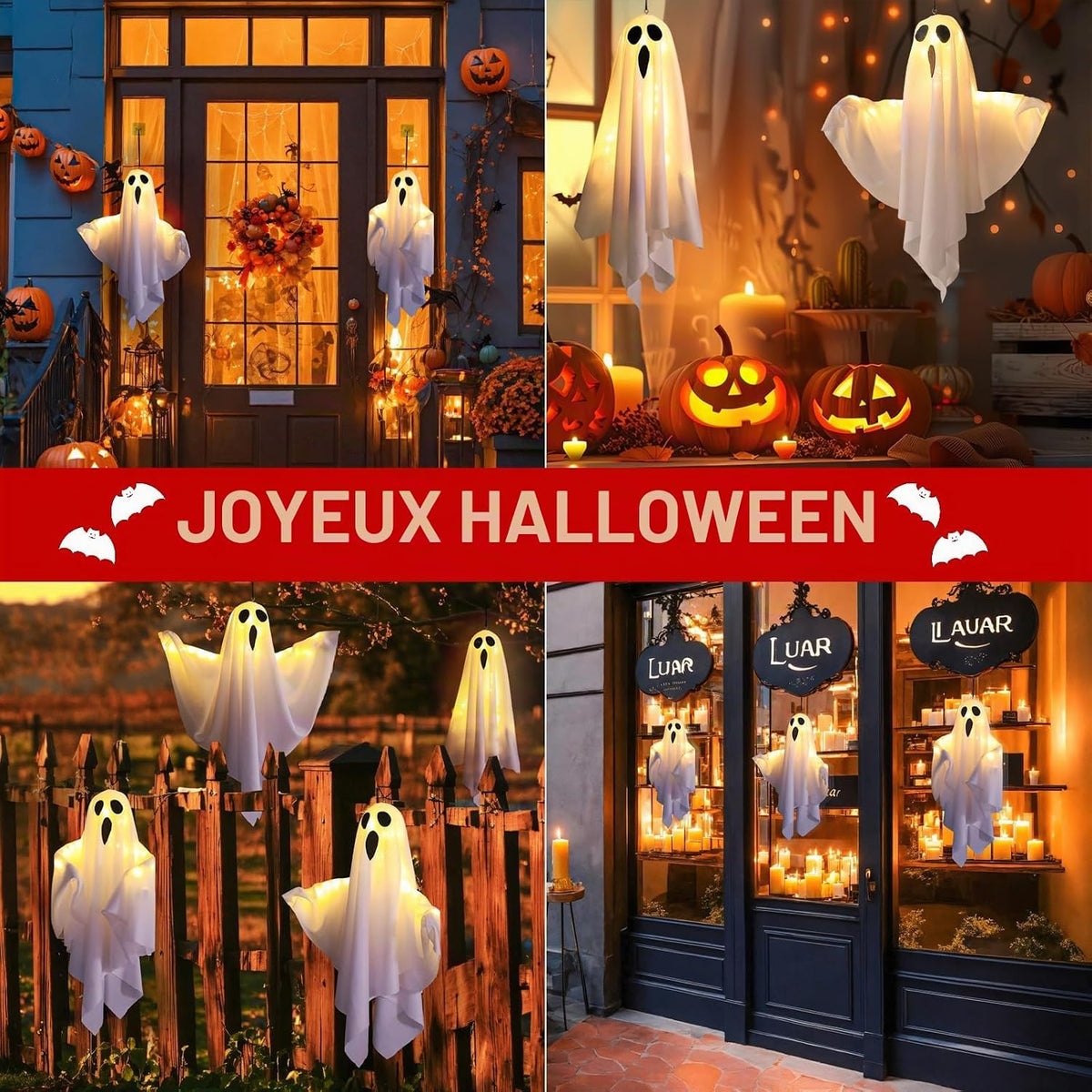 Fantômes à suspendre Halloween - photo supplémentaire