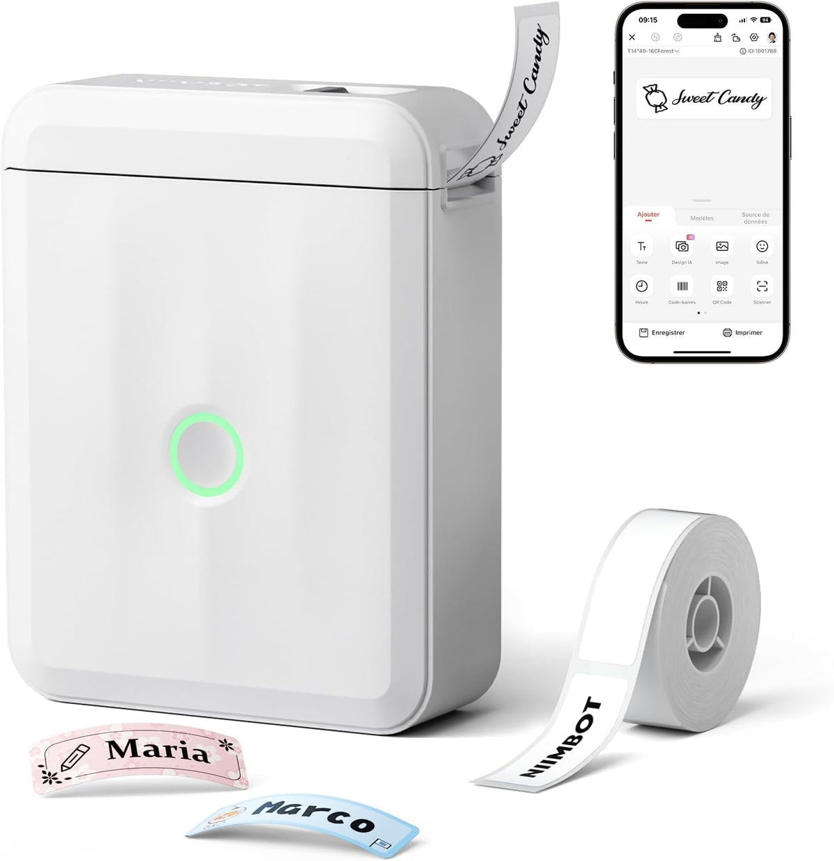 Étiqueteuse Bluetooth NIIMBOT D110M – Mini imprimante thermique