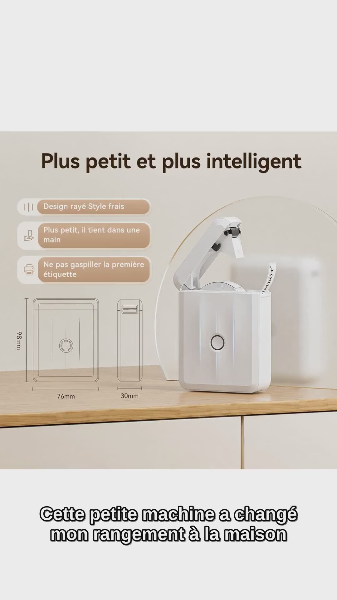Étiqueteuse Bluetooth NIIMBOT D110M – Mini imprimante thermique